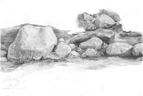 rock drawing demonstration