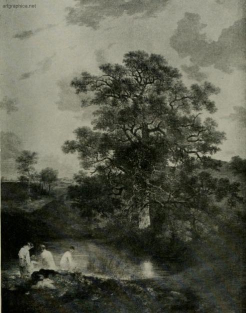 the porringland oak, john crome, tree painting