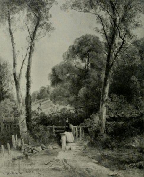 pathway to the village church, thomas creswick, learn how to draw trees, art and nature