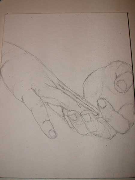 drawing of hands
