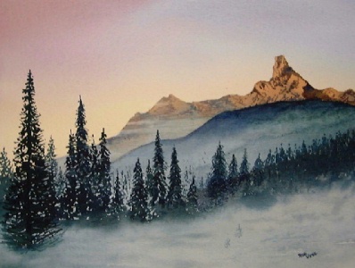 painting mountains, art tutorial