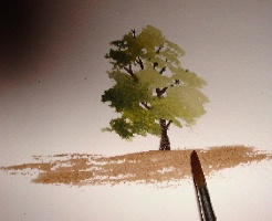 como pintar uma árvore