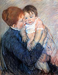 Mary Cassatt, canvas art, reproduction, Mother and Baby