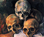Paul Cezanne, impressionist artist, Still life, Skull Pyramid