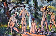 the impressionists, paul cezanne art, Bathing