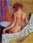 impressionist painter EDGAR DEGAS, canvas, After the Bath