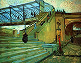 Impressionist painter, Vincent Van Gogh art, giclee canvas, The Trinquetaille Bridge, 1888