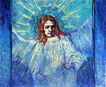 Half Figure of an Angel after Rembrandt, 1889, Impressionist painter, Vincent Van Gogh art, giclee canvas