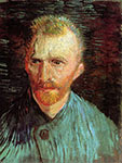 Impressionist painter, Vincent Van Gogh art, giclee canvas, Self-Portrait 1887
