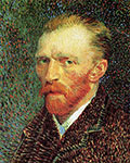 Self-Portrait 1887, Impressionist painter, Vincent Van Gogh art, giclee canvas