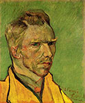 Self-Portrait 1888, Impressionist painter, Vincent Van Gogh art, giclee canvas