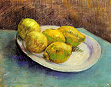 VINCENT VAN GOGH impressionism, impressionist art, Still Life with Lemons on a Plate, 1887