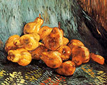 VINCENT VAN GOGH impressionism, impressionist art, Still Life with Pears, 1887