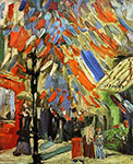 VINCENT VAN GOGH impressionism, impressionist art, The Fourteenth of July Celebration in Paris, 1886