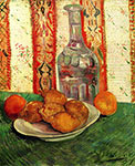 VINCENT VAN GOGH impressionism, impressionist art, Still Life with Decanter and Lemons on a Plate, 1887