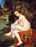 Edouard Manet painting, art canvas, The Surprised Nymph