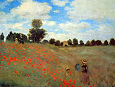 wild poppies at argentueil, claude monet