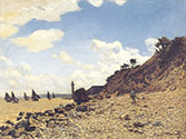 impressionist canvas art, Beach at Honfleur