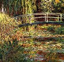 impressionist art canvas, Japanese Bridge over Lily Pond
