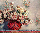 Chrysanthemen, flowers, impressionist art canvas