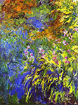 Iris by the Lily pond, Claude Monet, impressionist, canvas art
