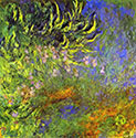 impressionist art canvas, Iris in the Lily pond