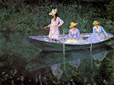 impressionist art canvas, La Barque at Giverny