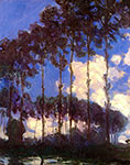 Claude Monet, impressionist, canvas art, Poplars at the Epte