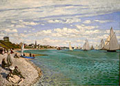 impressionist art canvas, Regatta at Sainte-Adresse