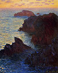 Rocky Point at Port-Goulphar, impressionist art canvas