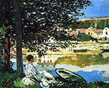 Claude Monet, impressionist, canvas art, The River at Bennecourt