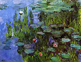 water Lilies, impressionist art canvas