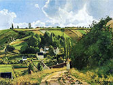 artist Camile Pissarro art canvas, Jallais Hill