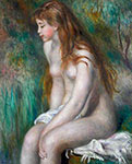impressionist painter Pierre-Auguste Renoir, Young Girl Bathing
