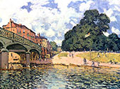 artist, painter ALFRED SISLEY, Bridge of Hampton Court