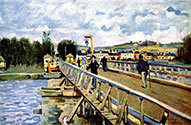 artist, painter ALFRED SISLEY, Foot Bridge at Argenteuil