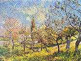artist, painter ALFRED SISLEY, Orchard in spring