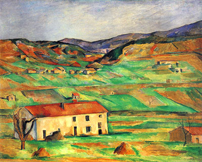 Paul Cézanne giclee art canvas, Gardanne Landscape Gardanne Landscape, fine art canvas reproduction print