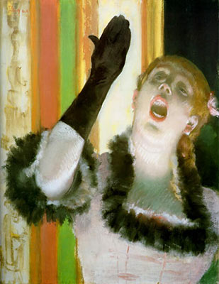 Cafe Concert Singer, fine art canvas reproduction print