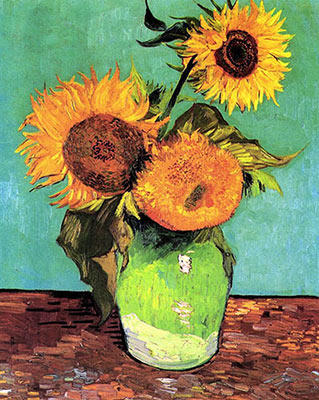 Three Sunflowers in a Vase, 1888