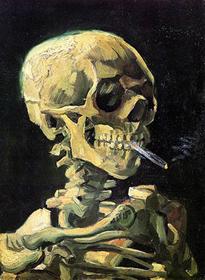Skull with Burning Cigarette, 1885