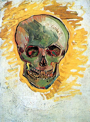 Skull (front view) 1887, fine art canvas reproduction print