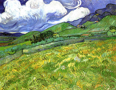 Mountainous Landscape Behind Saint-Paul Hospital