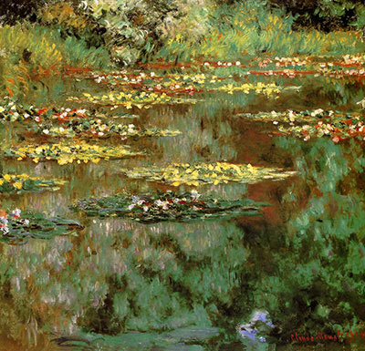 Water Lilies, fine art canvas reproduction print