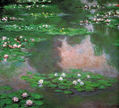 The Water Lilies, fine art canvas reproduction print