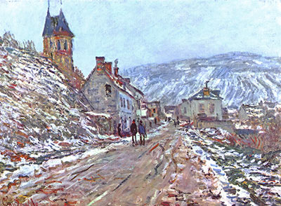 Road to Vetheuil in winter