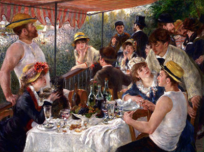 Luncheon at the Boating Party, fine art canvas reproduction print