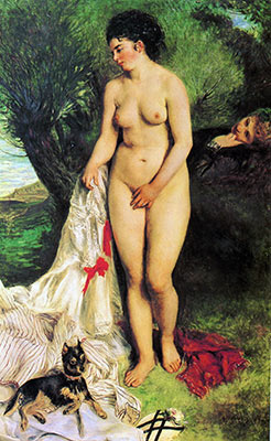 Bather with a Terrier