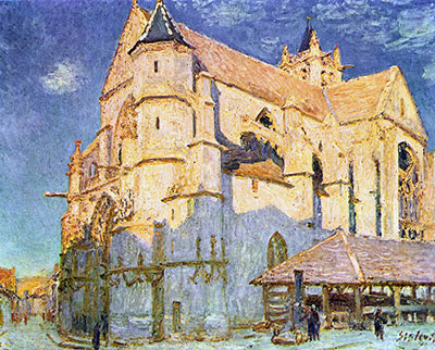 The Church at Moret, fine art canvas reproduction print