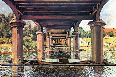 Under the bridge of Hampton Court, fine art canvas reproduction print